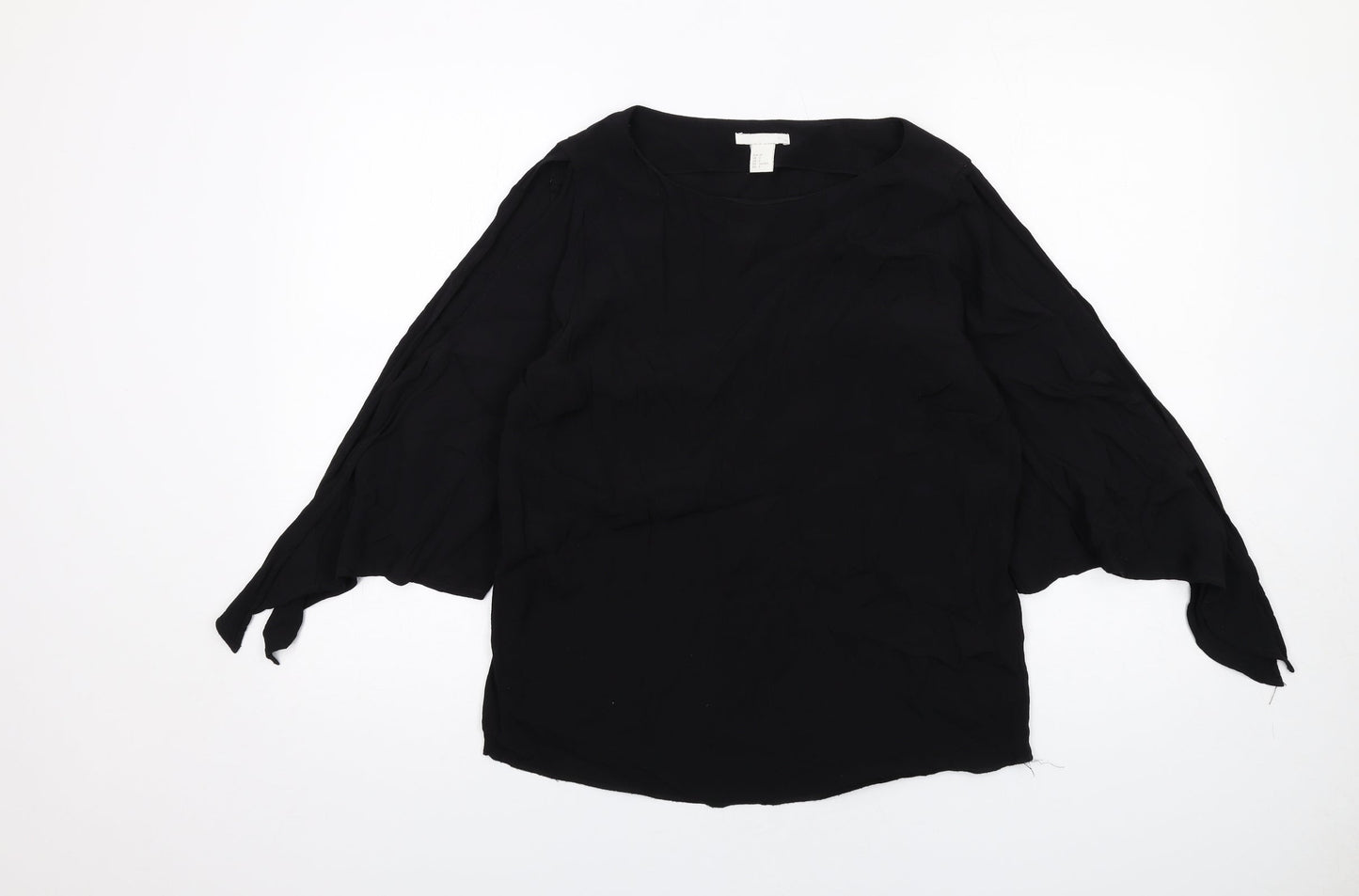 Womens UK Size 10 H&M Black Basic Blouse
