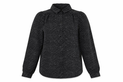 Womens UK Size 12 H&M Black Basic Button-Up