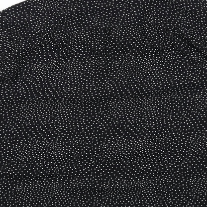 Womens UK Size 12 H&M Black Basic Button-Up