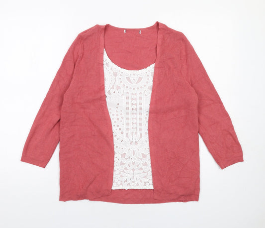 Womens UK Size 12 Marks and Spencer Pink Pullover Jumper