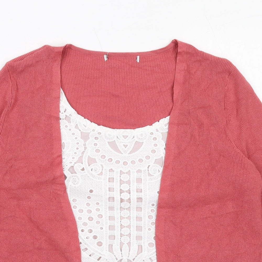 Womens UK Size 12 Marks and Spencer Pink Pullover Jumper