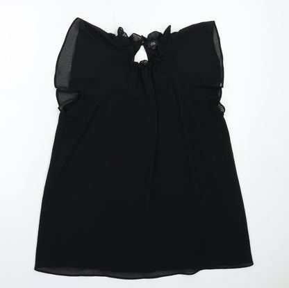 Womens UK Size 12 River Island Black Basic Blouse