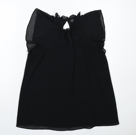 Womens UK Size 12 River Island Black Basic Blouse