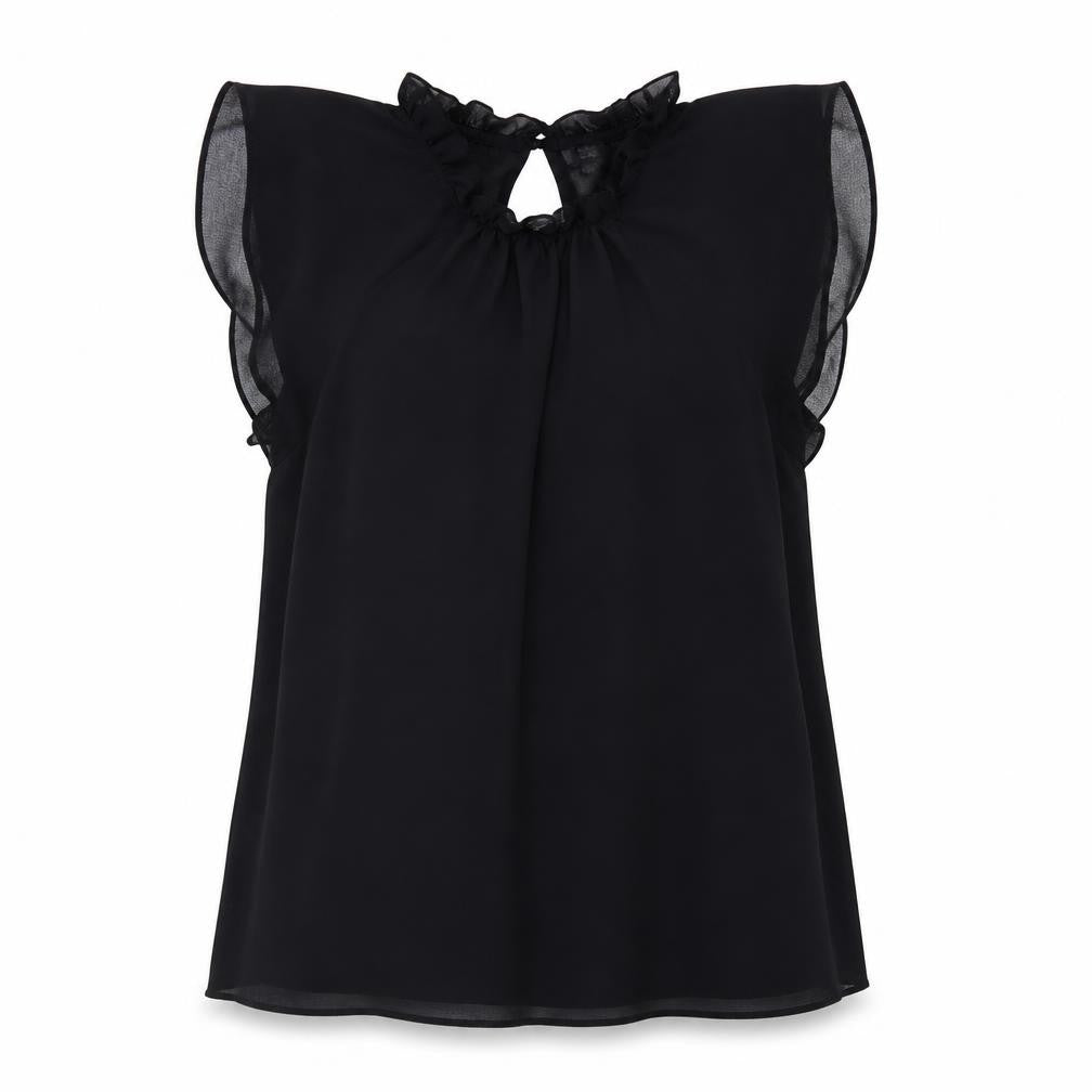 Womens UK Size 12 River Island Black Basic Blouse
