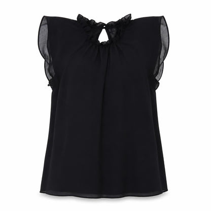 Womens UK Size 12 River Island Black Basic Blouse