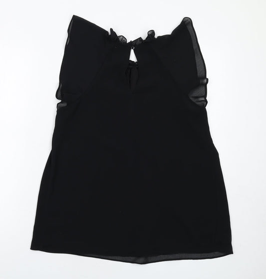 Womens UK Size 12 River Island Black Basic Blouse