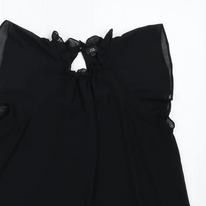 Womens UK Size 12 River Island Black Basic Blouse