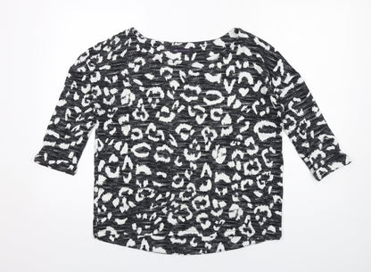 Womens UK Size 8 Marks and Spencer Black Basic T-Shirt