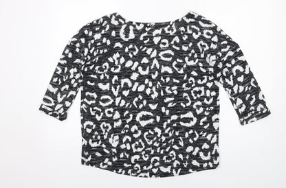 Womens UK Size 8 Marks and Spencer Black Basic T-Shirt