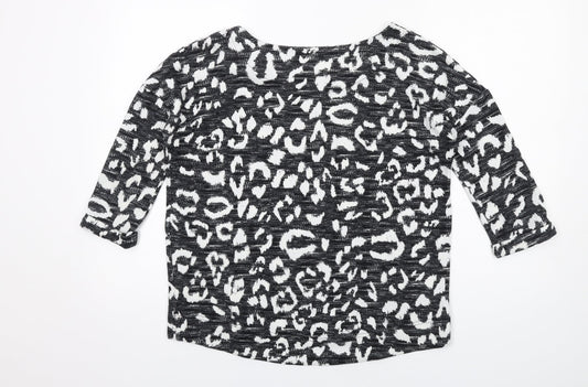 Womens UK Size 8 Marks and Spencer Black Basic T-Shirt