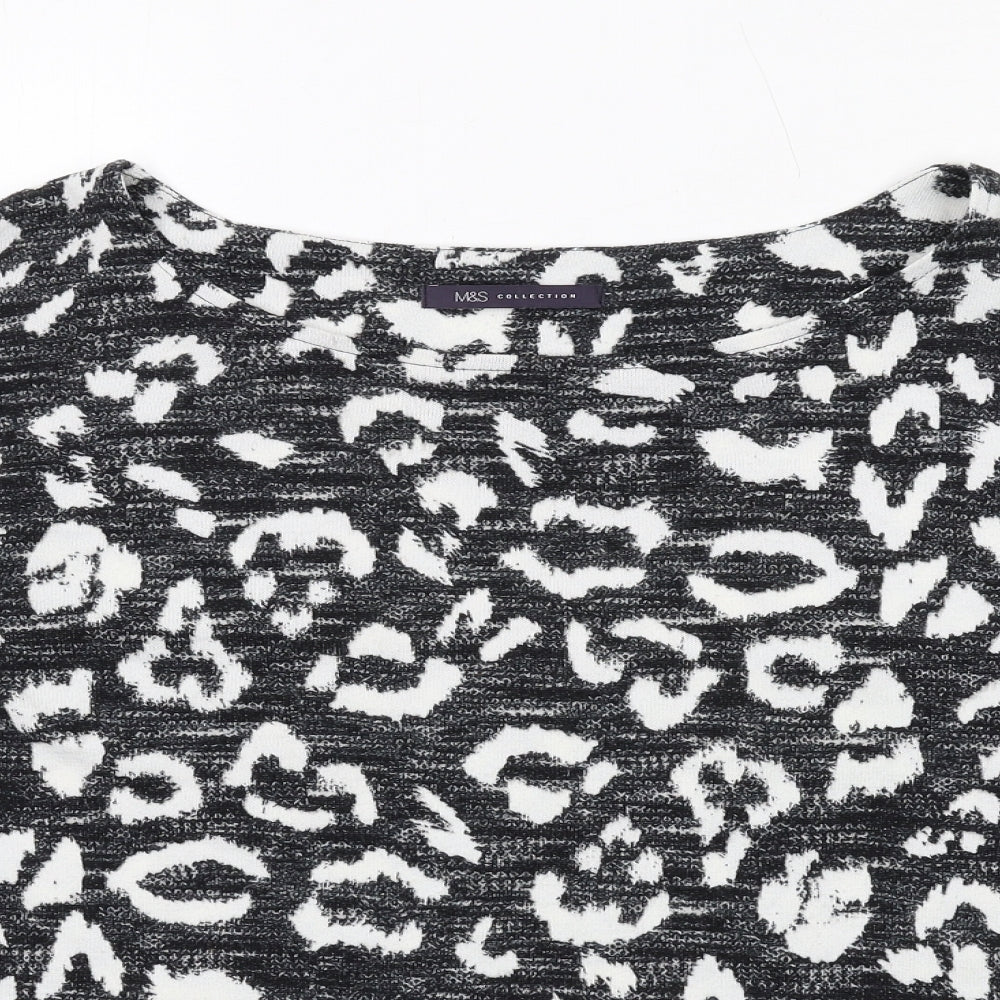 Womens UK Size 8 Marks and Spencer Black Basic T-Shirt