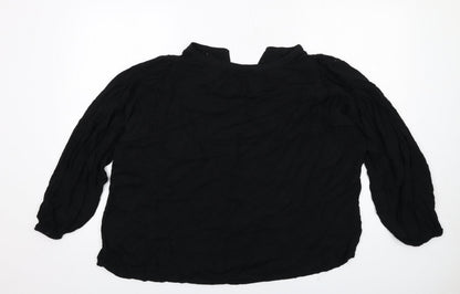 Womens UK Size L Gap Black Basic Blouse