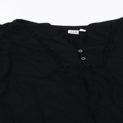 Womens UK Size L Gap Black Basic Blouse