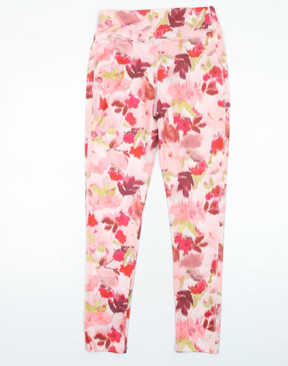 NEXT Girls Multicoloured Floral Polyester Pedal Pusher Trousers Size 13 Years L28 in Regular Pullover