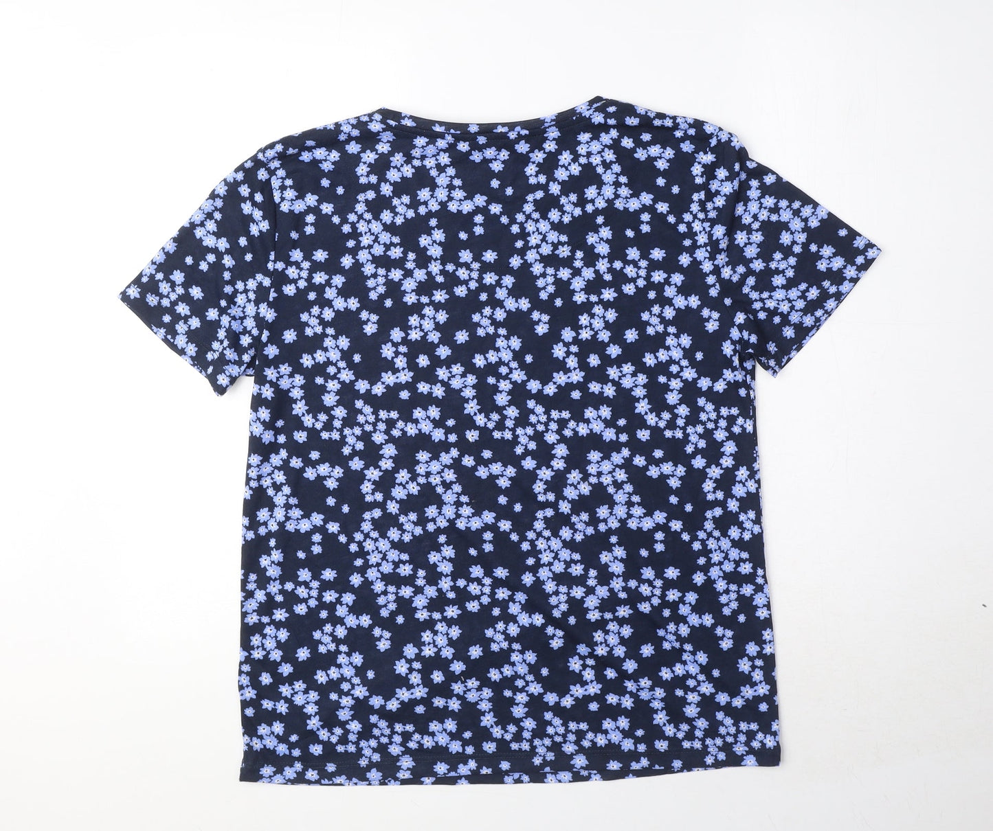 Womens UK Size 8 Marks and Spencer Blue Basic T-Shirt