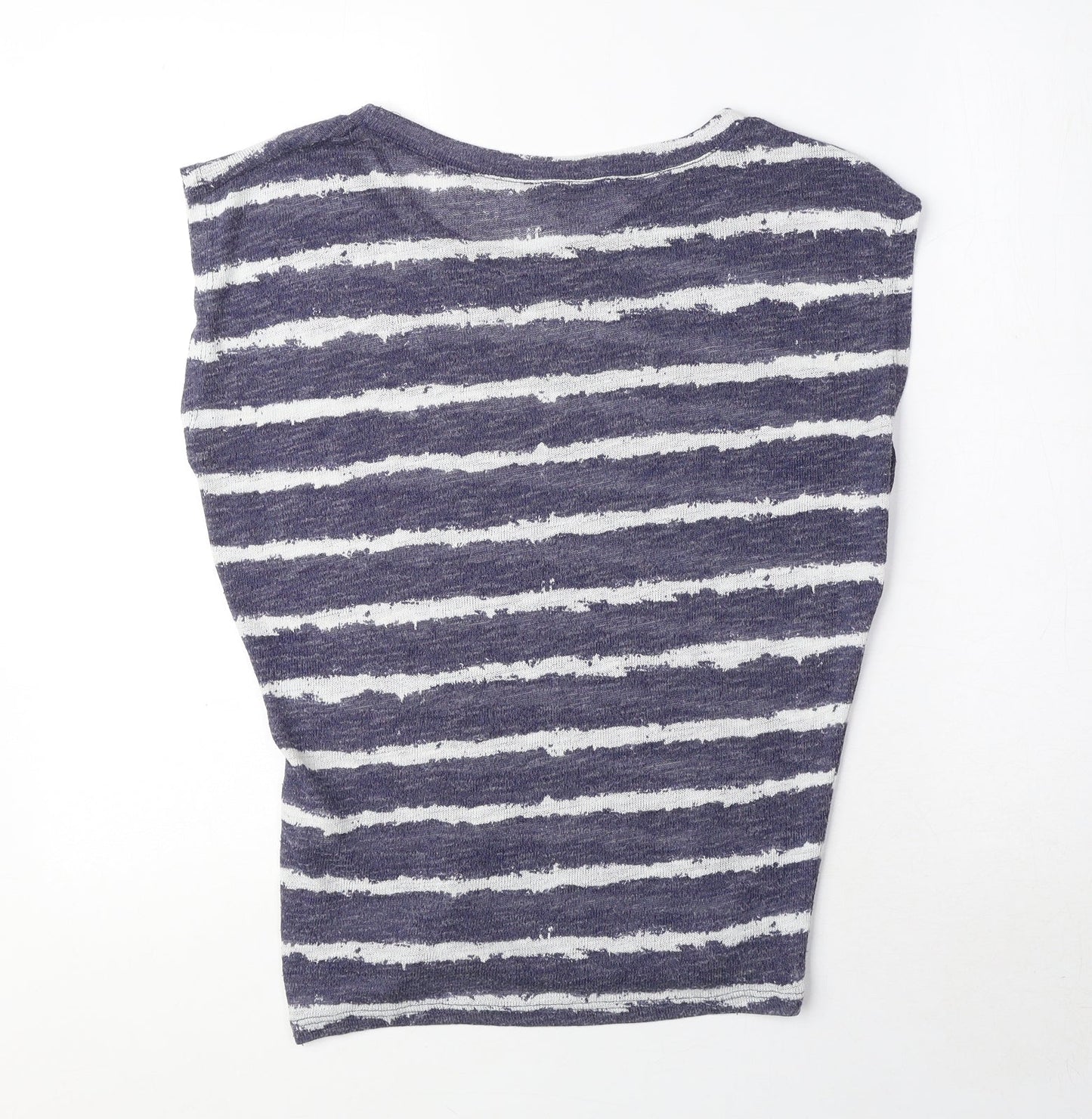 Womens UK Size S Zara Blue Basic Blouse