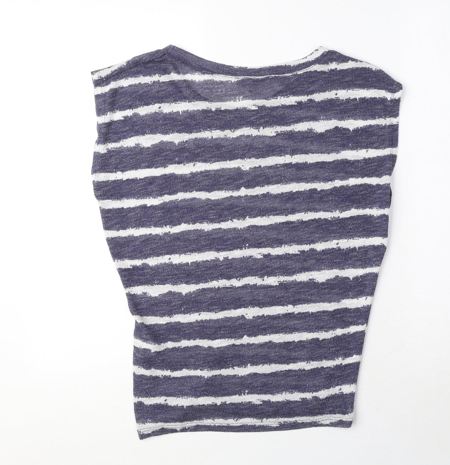 Womens UK Size S Zara Blue Basic Blouse