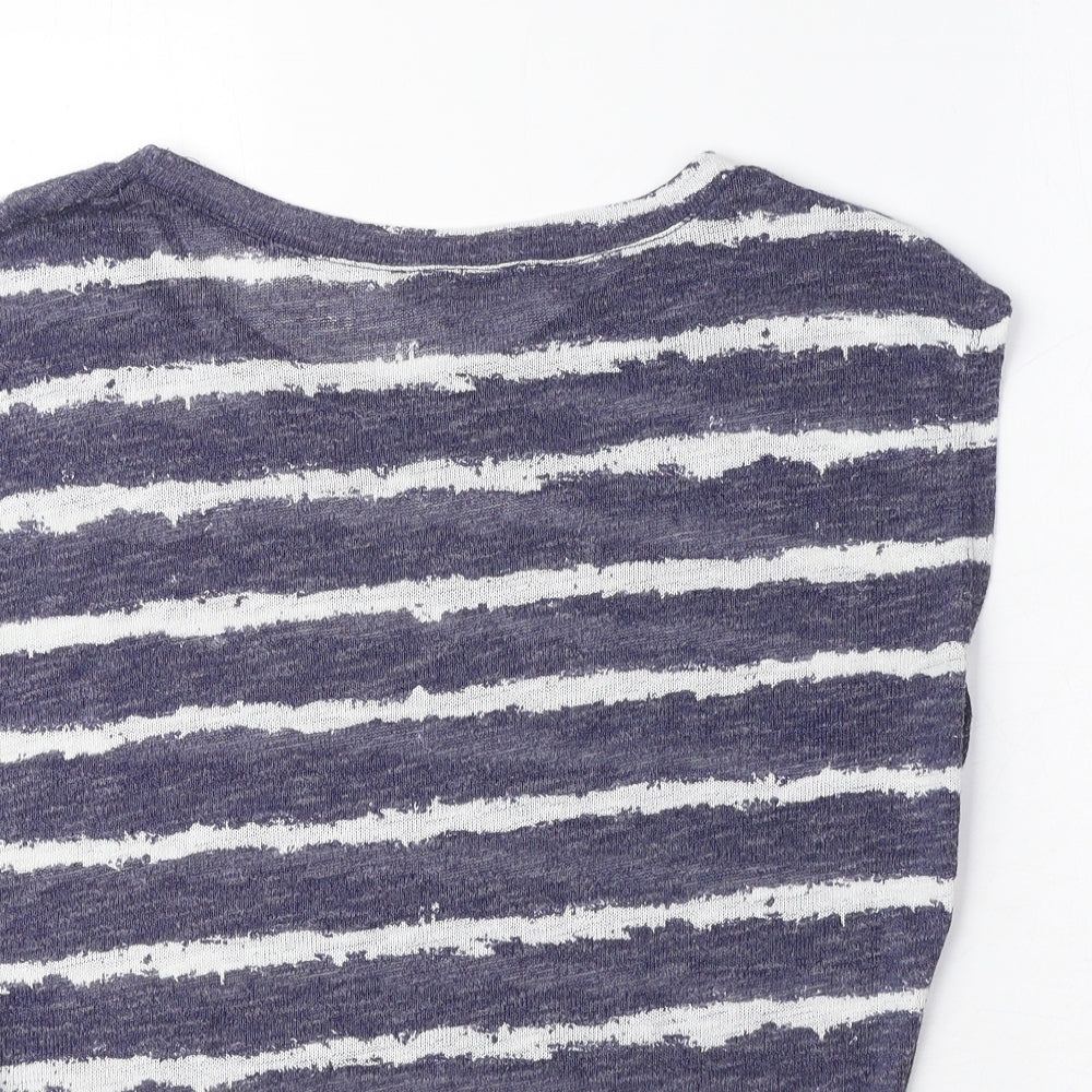 Womens UK Size S Zara Blue Basic Blouse