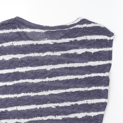 Womens UK Size S Zara Blue Basic Blouse