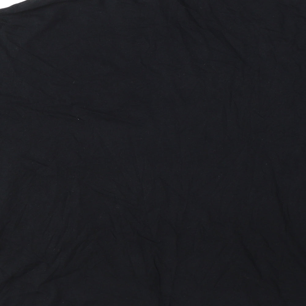 Topshop Womens Black Polyester Basic T-Shirt Size XS Mock Neck - Size XS-S