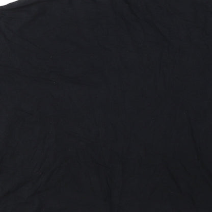 Topshop Womens Black Polyester Basic T-Shirt Size XS Mock Neck - Size XS-S
