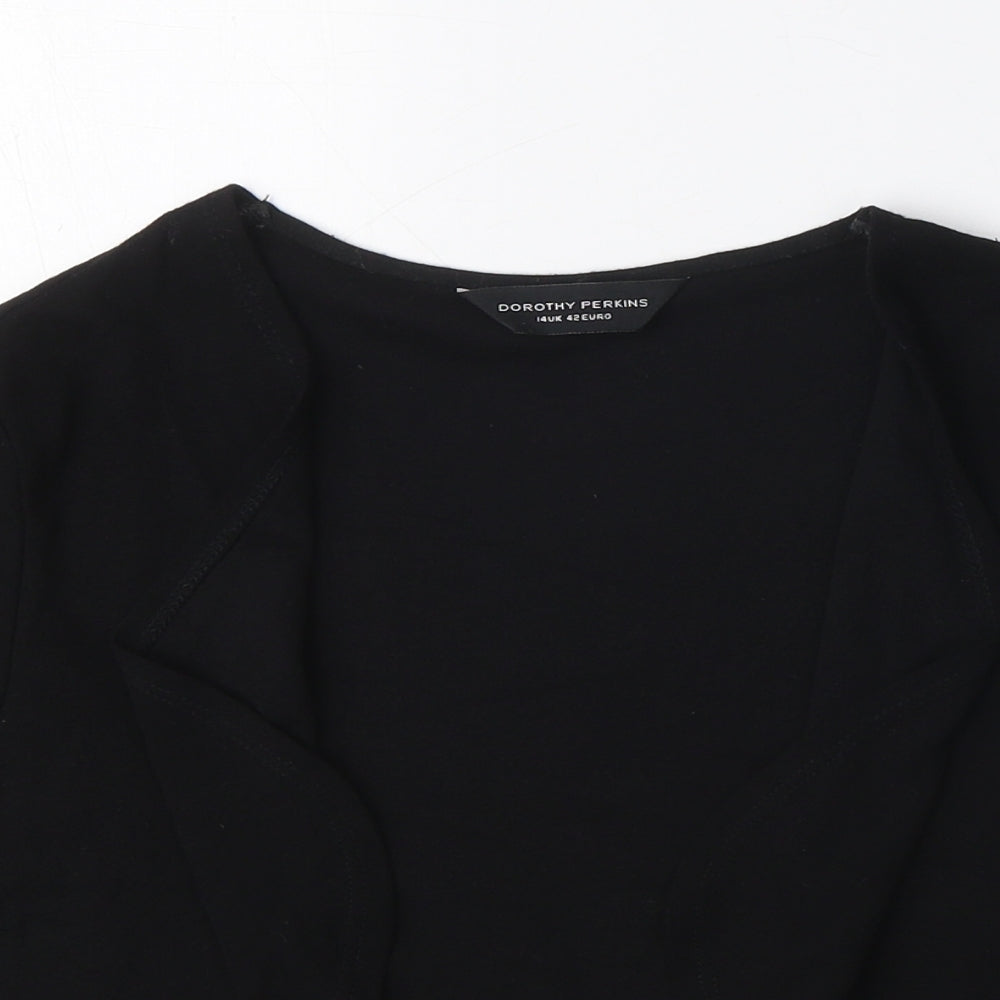 Womens UK Size 14 Dorothy Perkins Black Cardigan Jumper