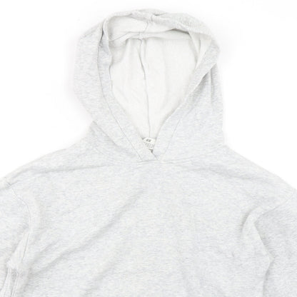 H&M Girls Grey Cotton Pullover Hoodie Size 10 Years Pullover - Age 10-12