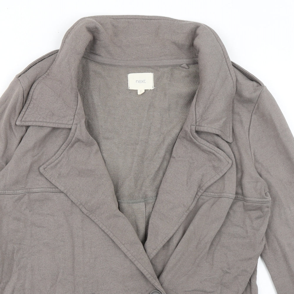 Womens UK Size 10 NEXT Grey Overcoat