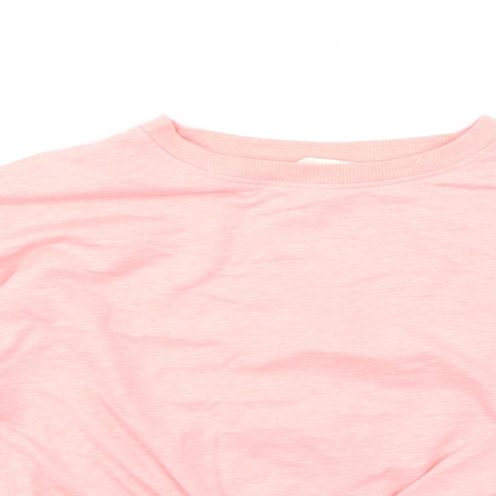 H&M Girls Pink Cotton Pullover Sweatshirt Size 12-13 Years Pullover - Knot Front