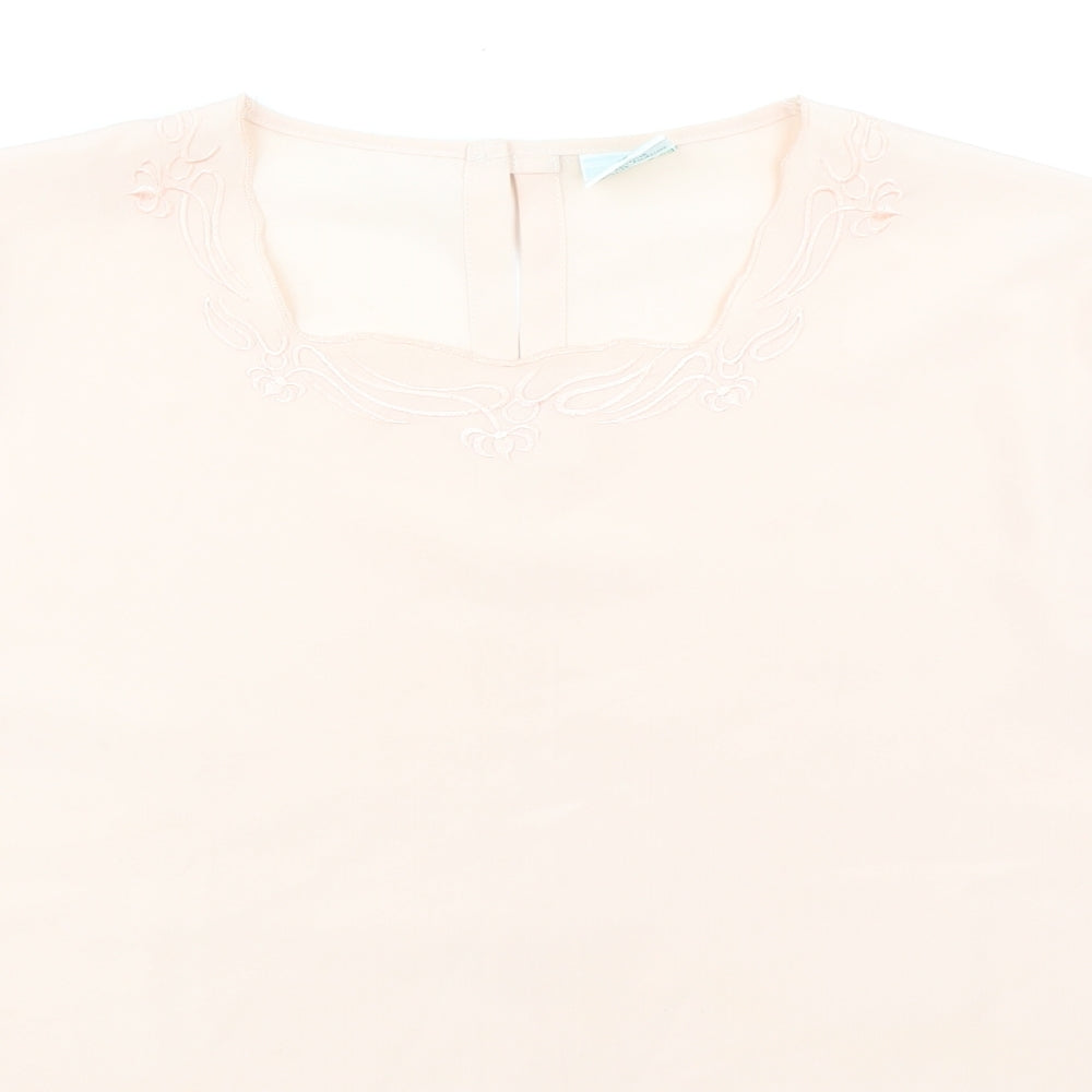 Womens UK Size 16 Canda Pink Basic Blouse