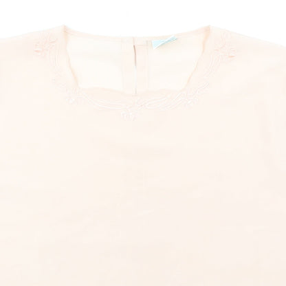 Womens UK Size 16 Canda Pink Basic Blouse