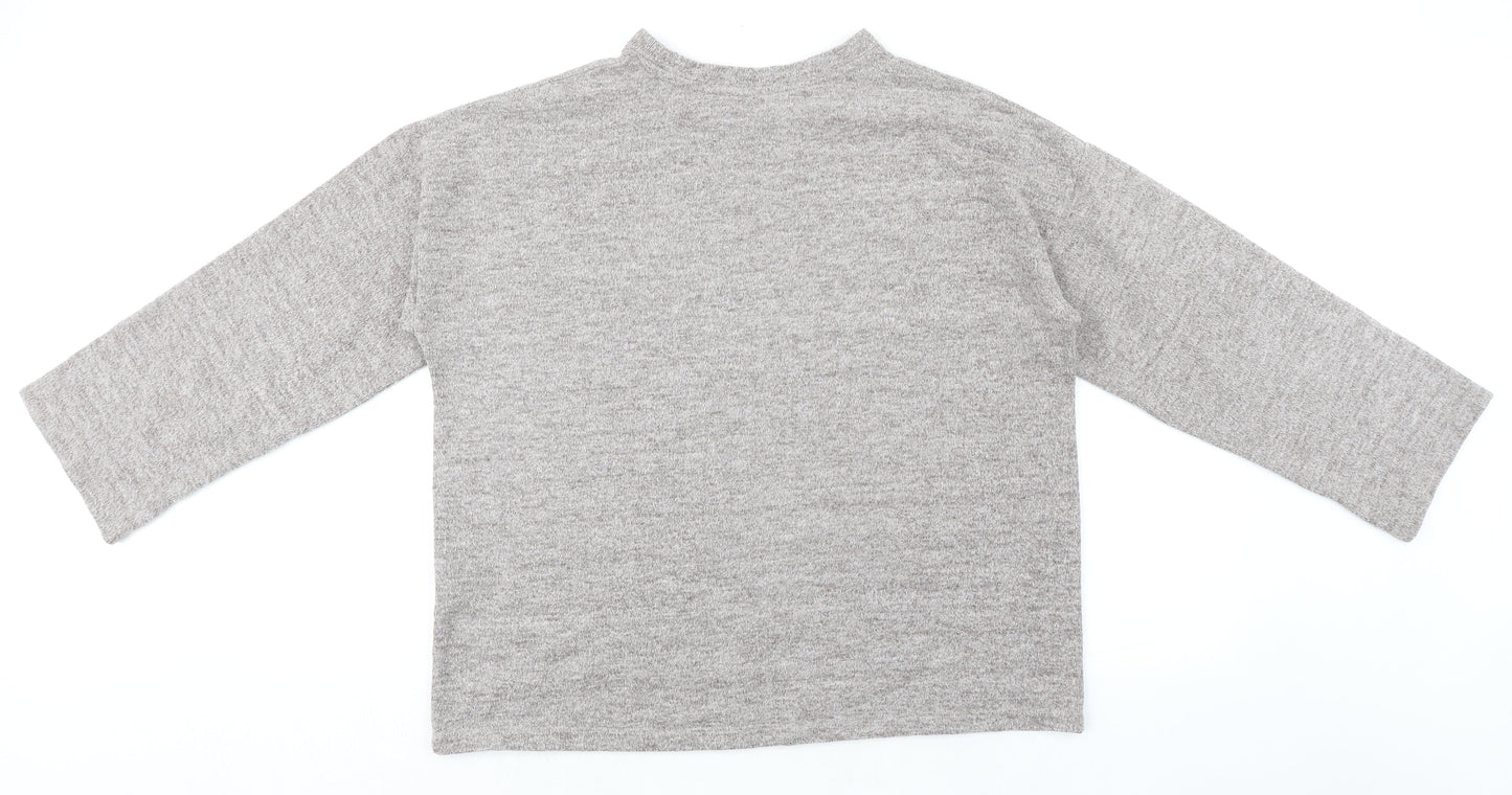 Zara Mens Brown Polyester Pullover Sweatshirt Size L