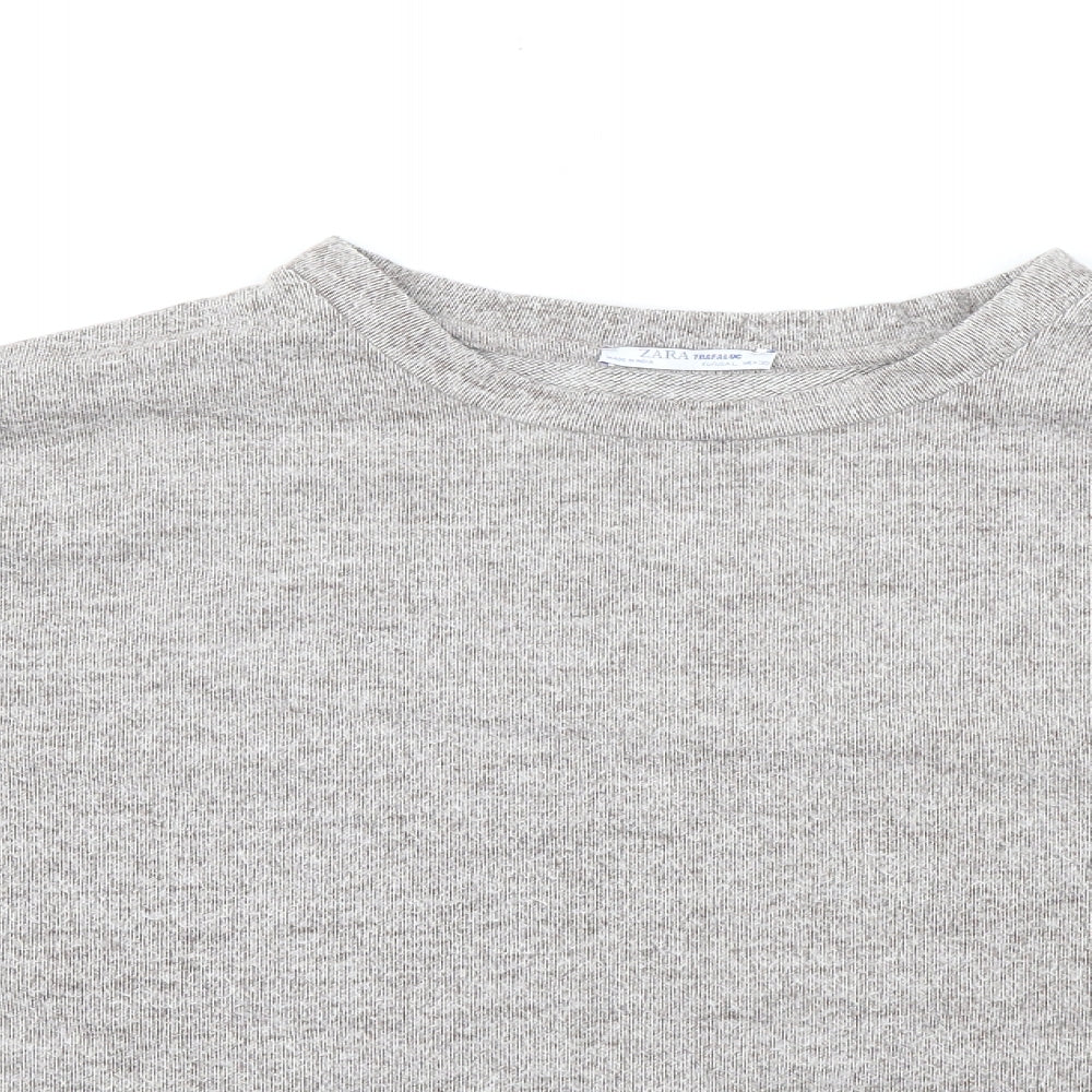 Zara Mens Brown Polyester Pullover Sweatshirt Size L