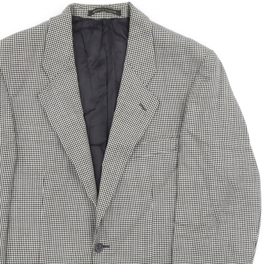 Mens UK Size 40 St Michael Big & Tall Black Suit Jacket