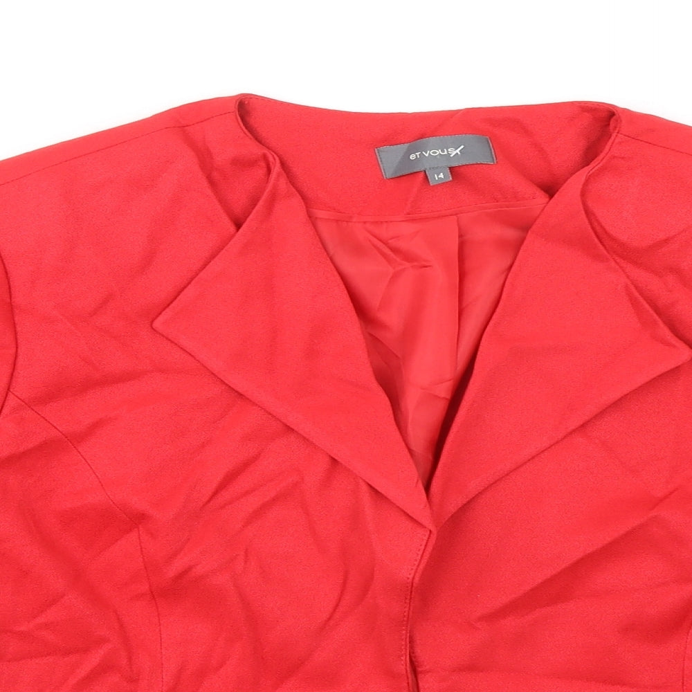 Womens UK Size 14 Et Vous Red Jacket