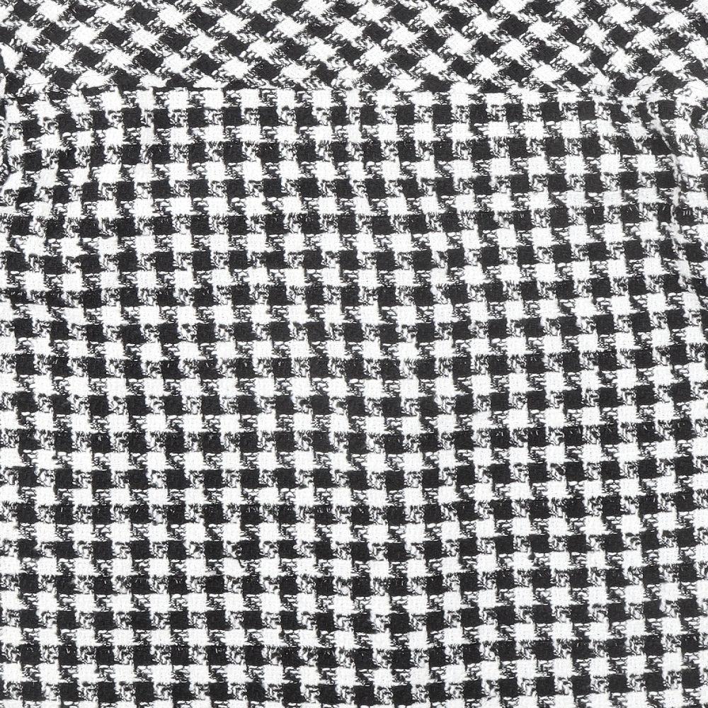 Cameo Rose Womens Black Check Polyester Basic Button-Up Size M Collared