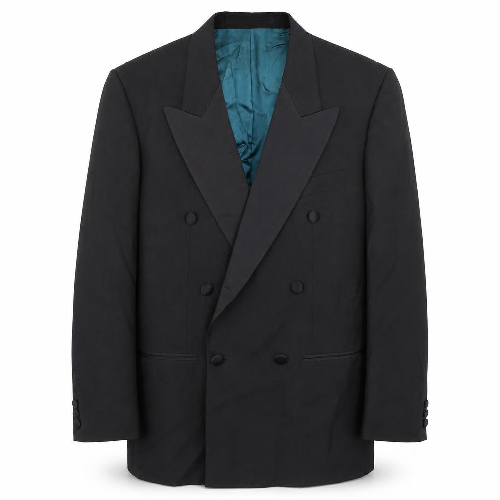 Mens UK Size 38 Marks and Spencer Regular Black Suit Tuxedo