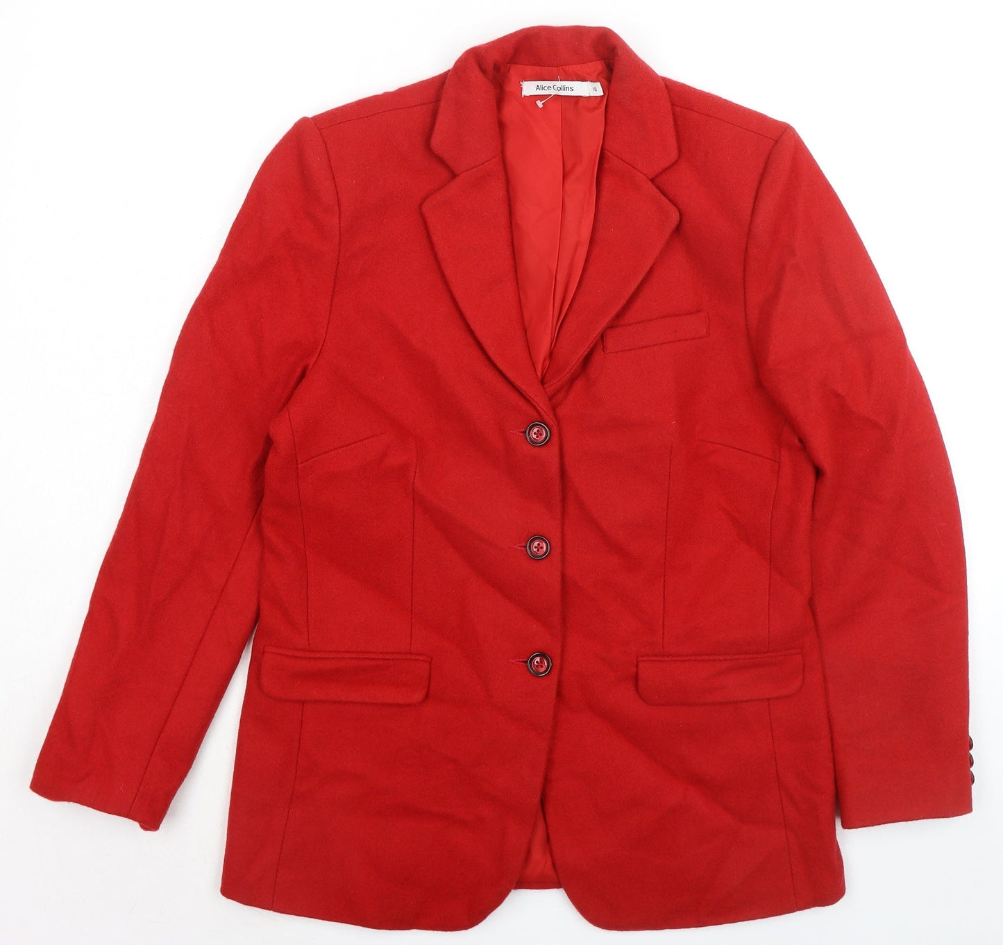 Womens UK Size 10 Alice Collins Red Jacket