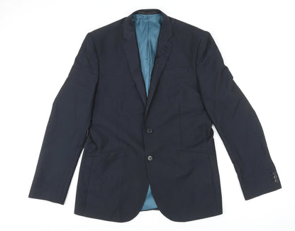 Mens UK Size L Marks and Spencer Regular Blue Suit Jacket