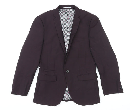 Mens UK Size S Ventuno 21 Regular Purple Suit Jacket