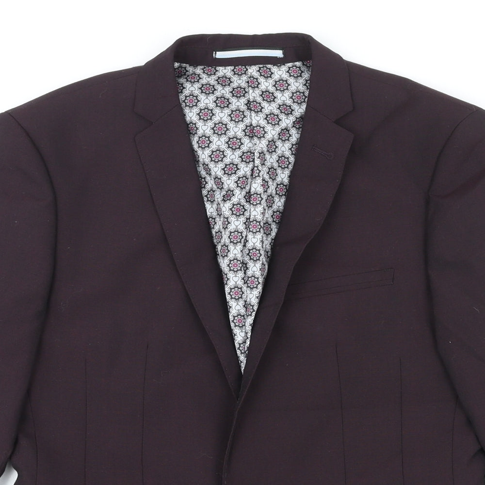 Mens UK Size S Ventuno 21 Regular Purple Suit Jacket
