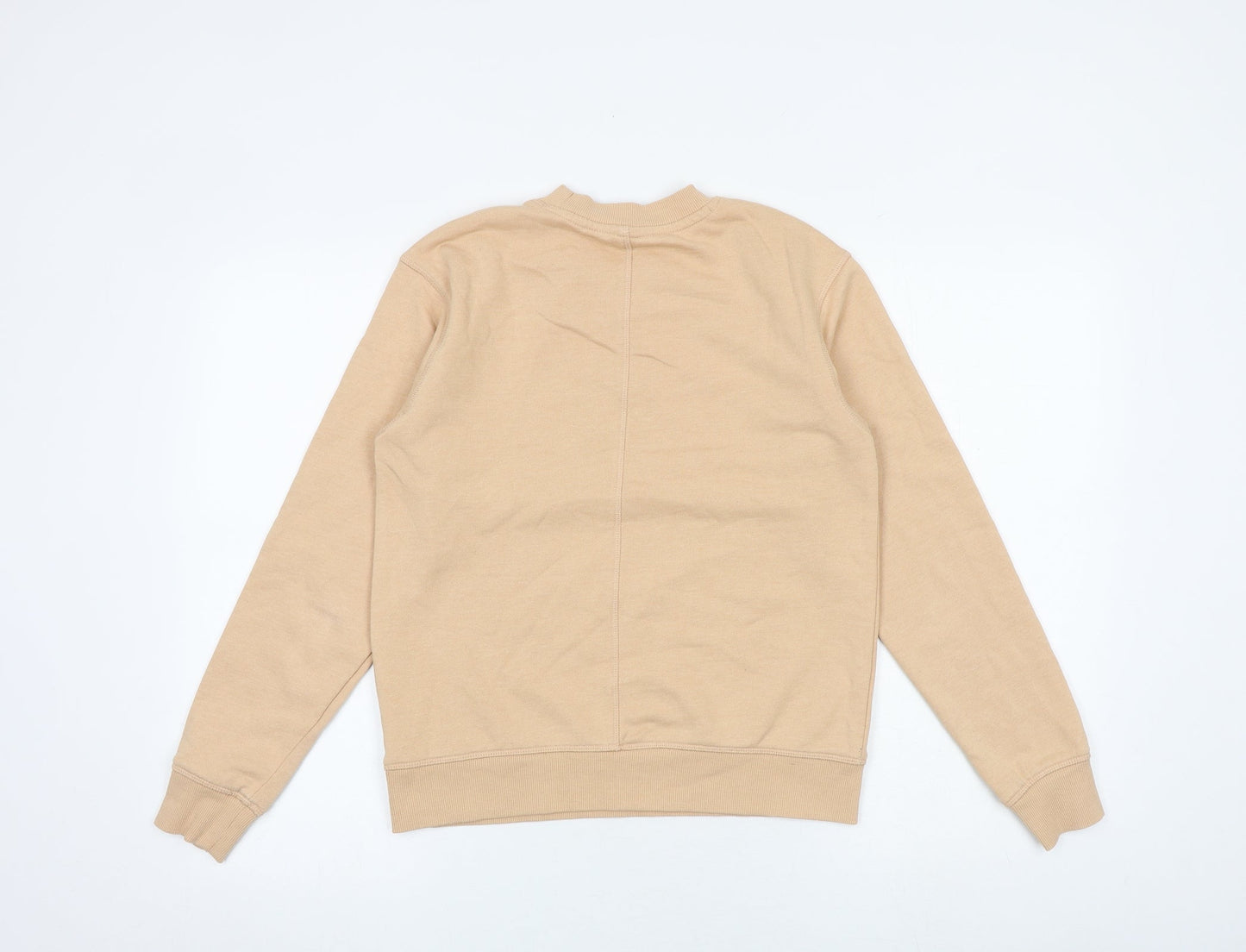 H&M Womens Beige Cotton Pullover Sweatshirt Size XS Pullover