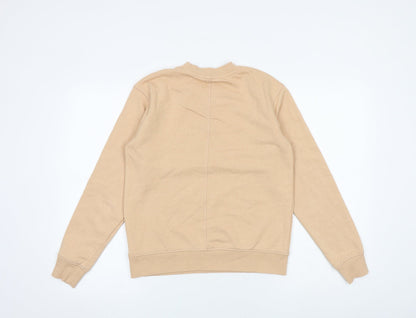 H&M Womens Beige Cotton Pullover Sweatshirt Size XS Pullover