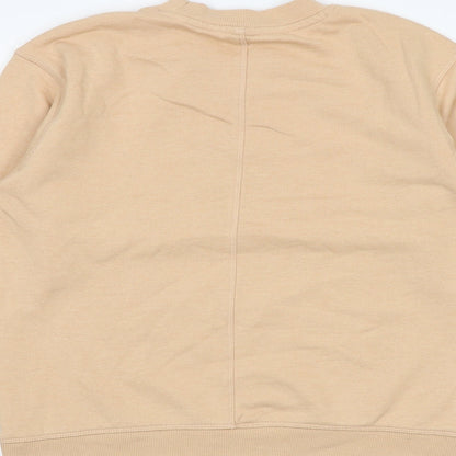 H&M Womens Beige Cotton Pullover Sweatshirt Size XS Pullover