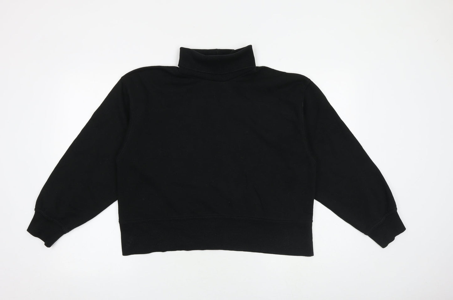 Zara Womens Black Polyester Pullover Sweatshirt Size L