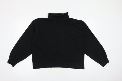 Zara Womens Black Polyester Pullover Sweatshirt Size L