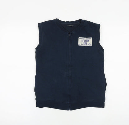 Vertbaudet Boys Blue Gilet Jacket Size 10 Years Zip