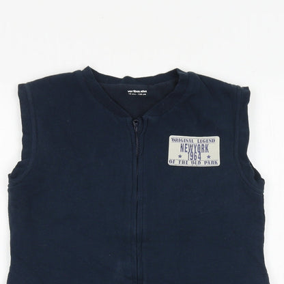 Vertbaudet Boys Blue Gilet Jacket Size 10 Years Zip