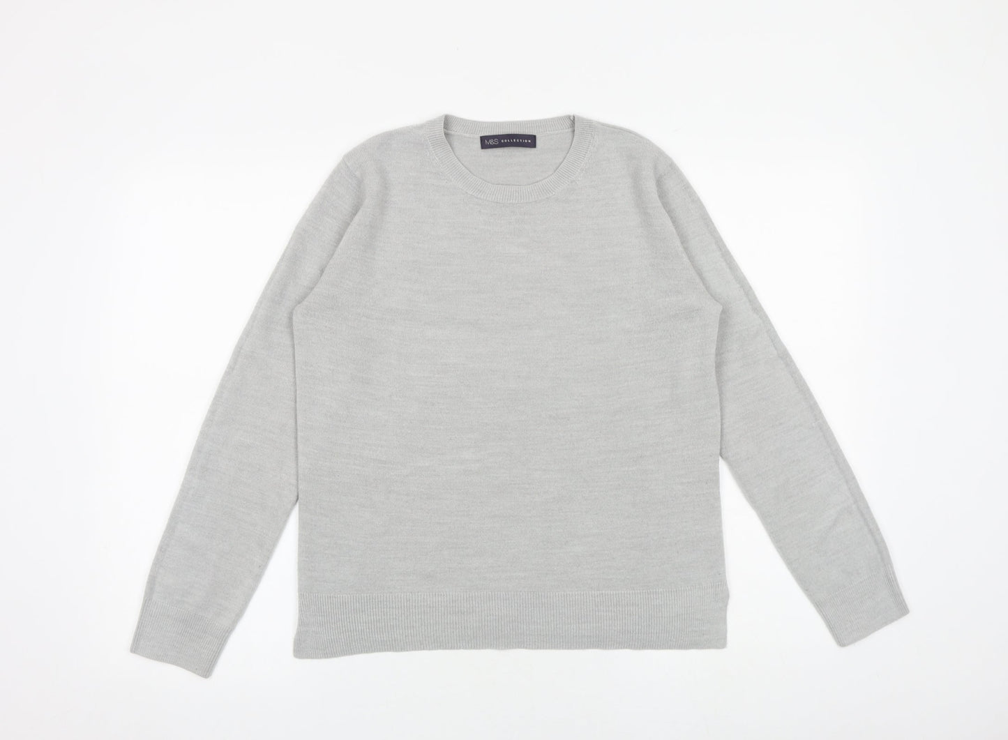 Womens UK Size 12 Marks and Spencer Grey Pullover Jumper
