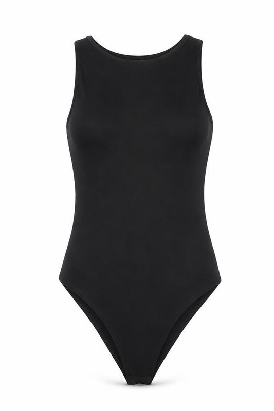 Womens UK Size 10 Quiz One-Piece Black Bodysuit
